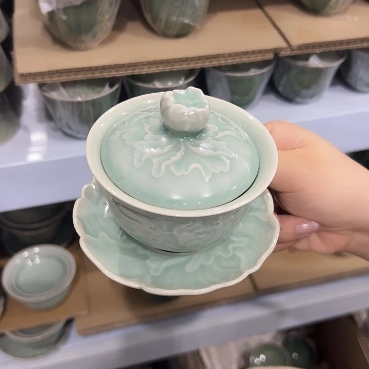 龙泉云间青瓷小米茶器