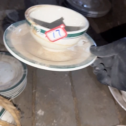 瓷片国营厂库存微瑕10厘米17