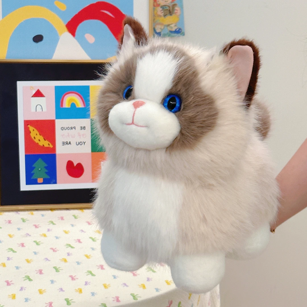 原创仿真布偶猫咪玩偶可爱睡觉抱枕公仔娃娃毛绒玩具女生生日礼物