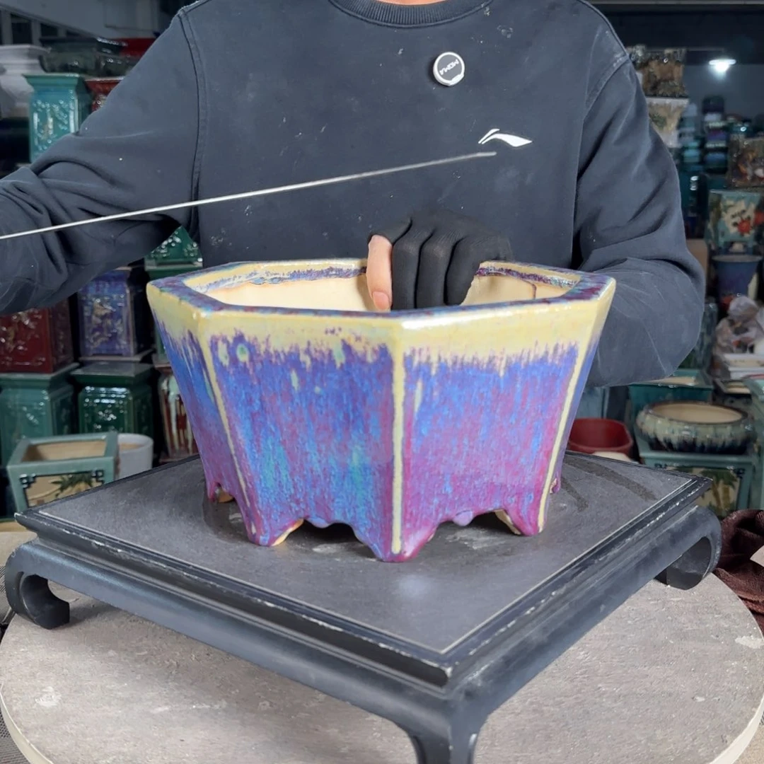 一风堂石湾花盆。微瑕