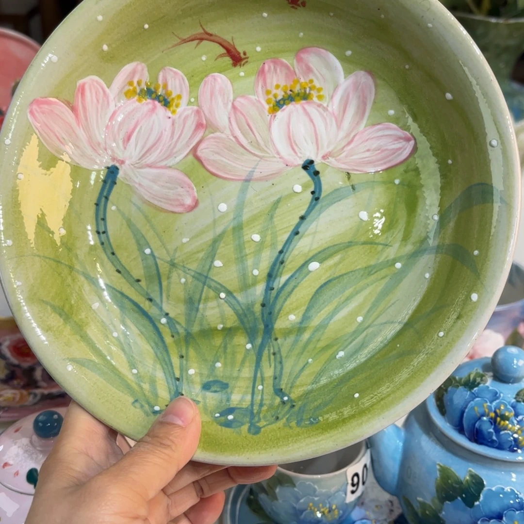 景德镇手绘高温釉下彩陶瓷茶具