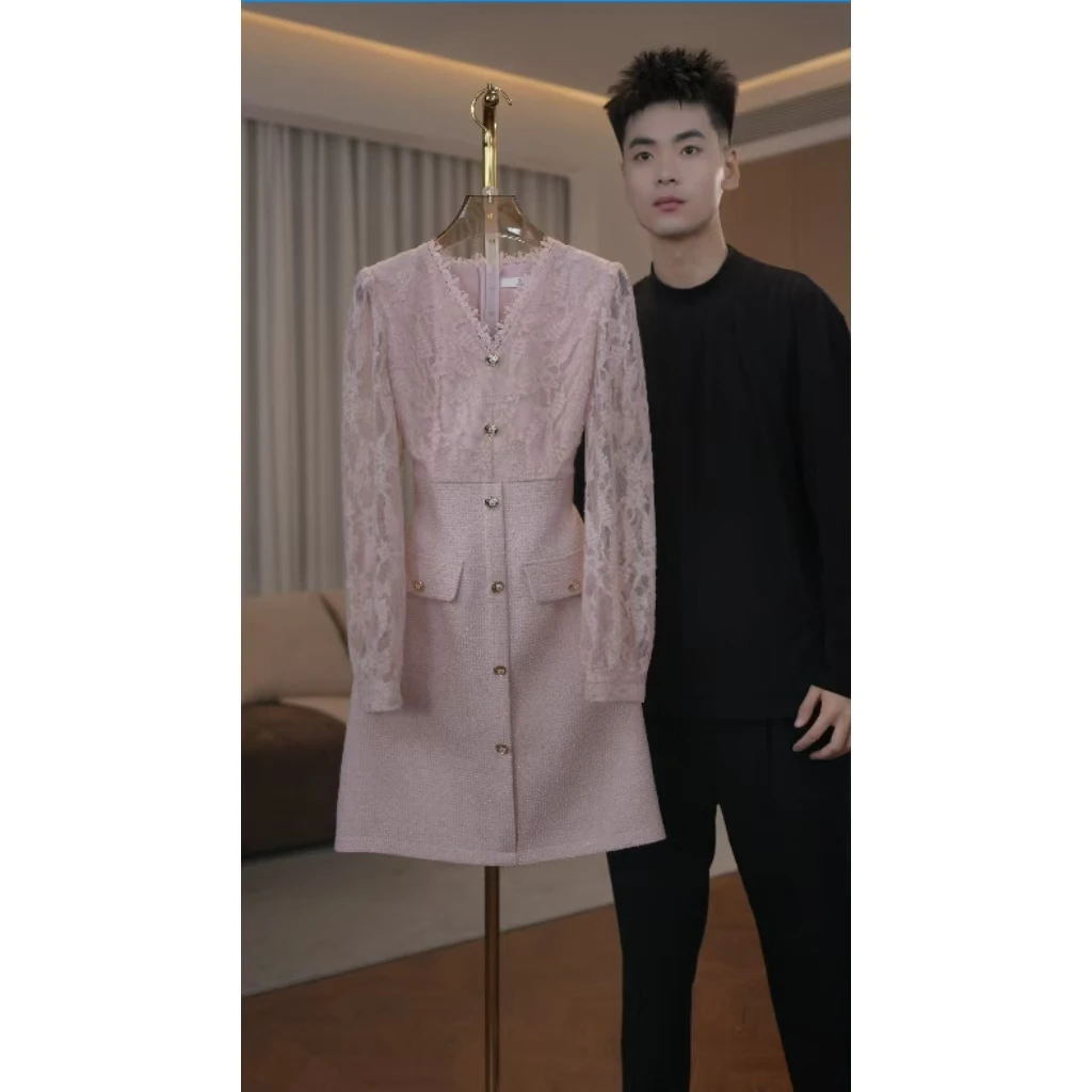 【语馨服饰】6858新款气质收腰显瘦连衣裙