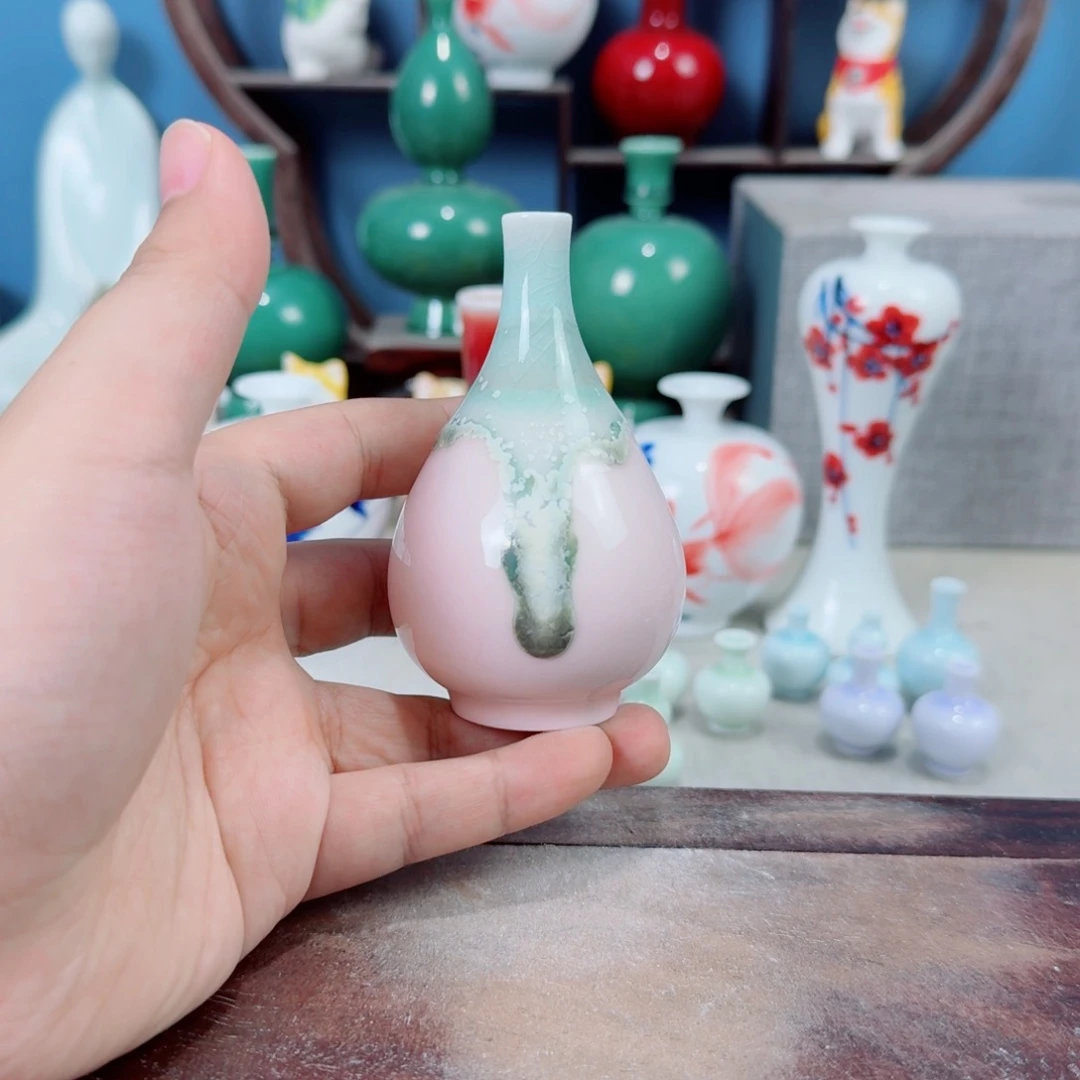 陶瓷手工小花器摆件