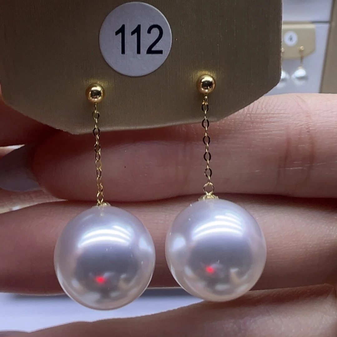 耳饰淡水珍珠18K金镶嵌