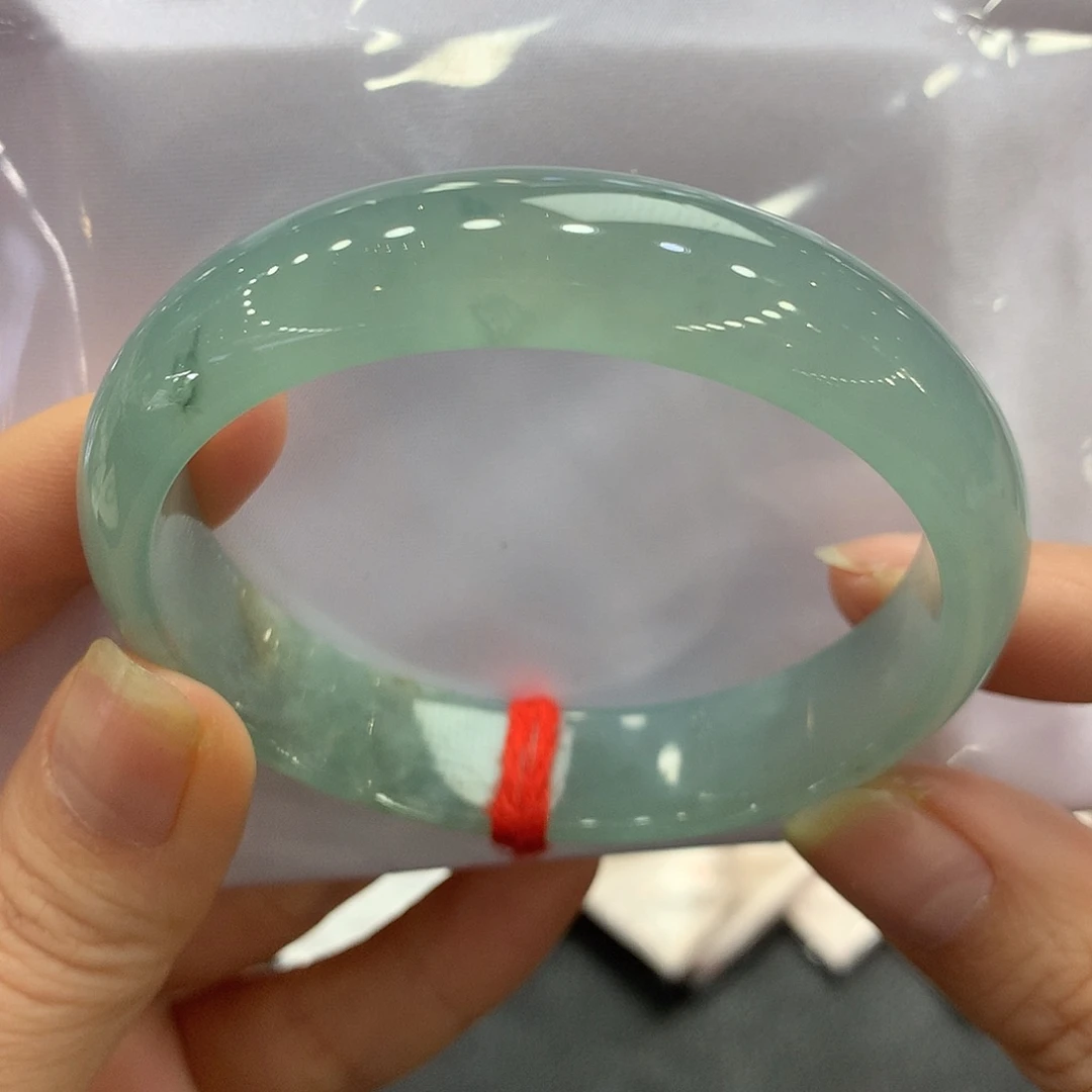 翡翠足金镶嵌手镯56.7正圈