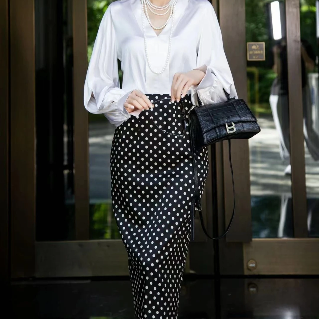 EDFNOT/杨红霞汝意GS波点半身裙