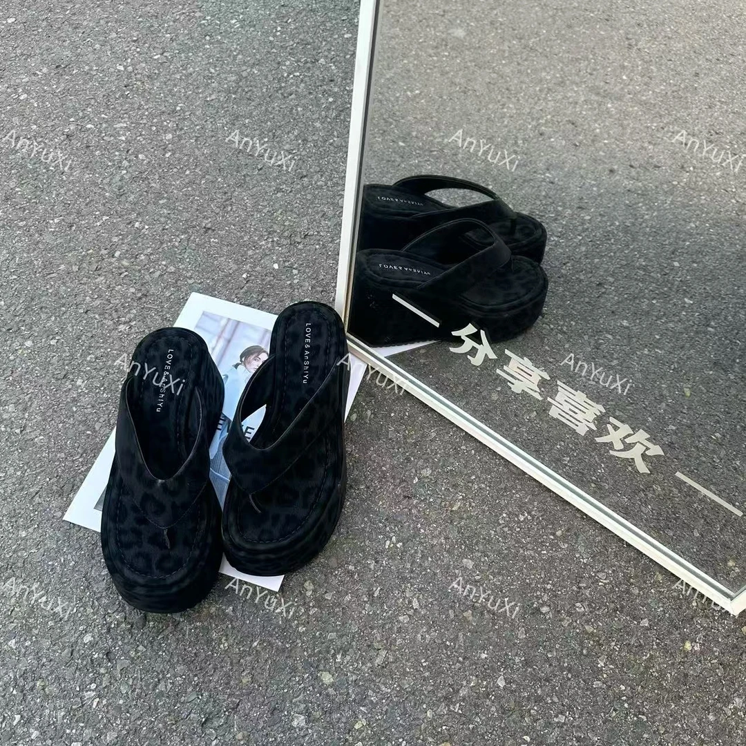 女神款-豹纹系列人字拖A755&安妤皙【K33】