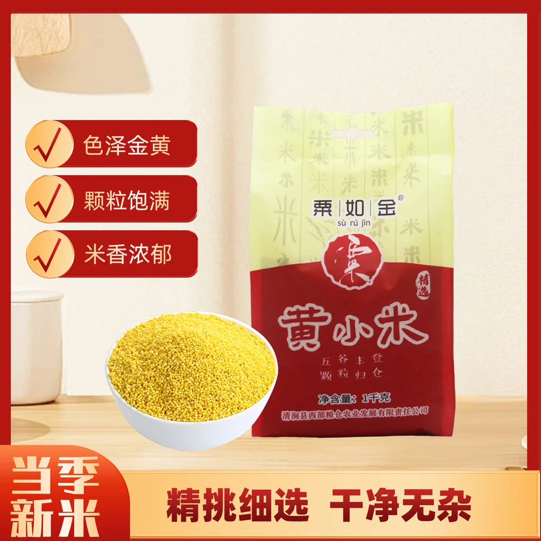 粟如金 黄小米 当季新米 袋装1kg
