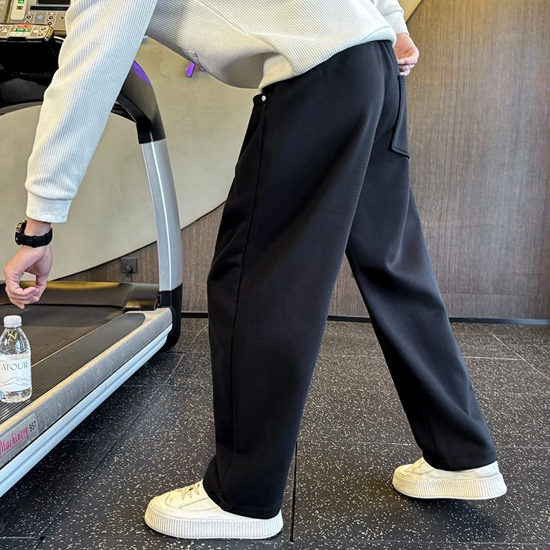 秋冬休闲裤男士新款宽松直筒裤子美式痞帅百搭卫裤韩版弯刀裤男潮