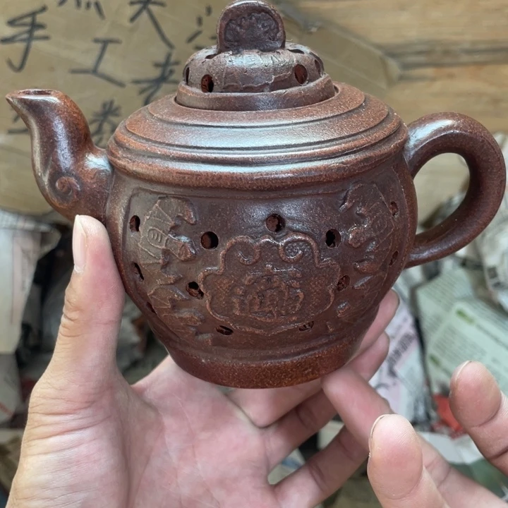 茶壶紫砂老厂紫砂壶一件。