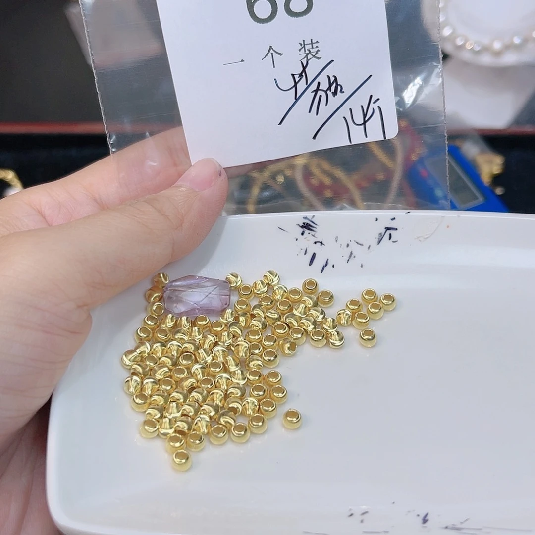 紫晶珠宝半成品银S925镀金镶嵌68