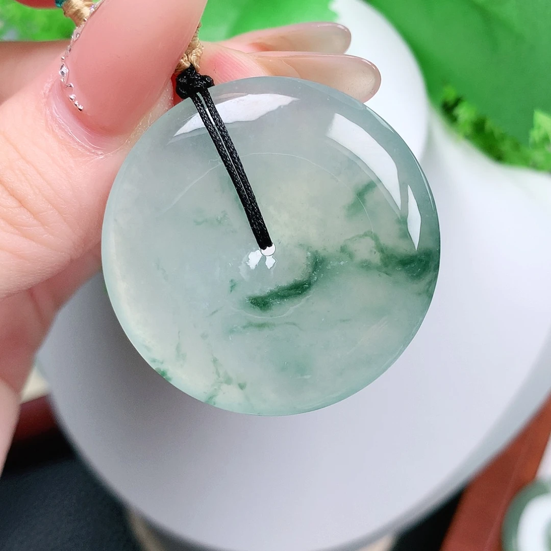 翡翠未镶嵌颈饰平安37.3-6