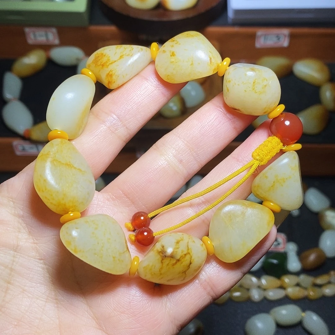 和田玉未镶嵌手链