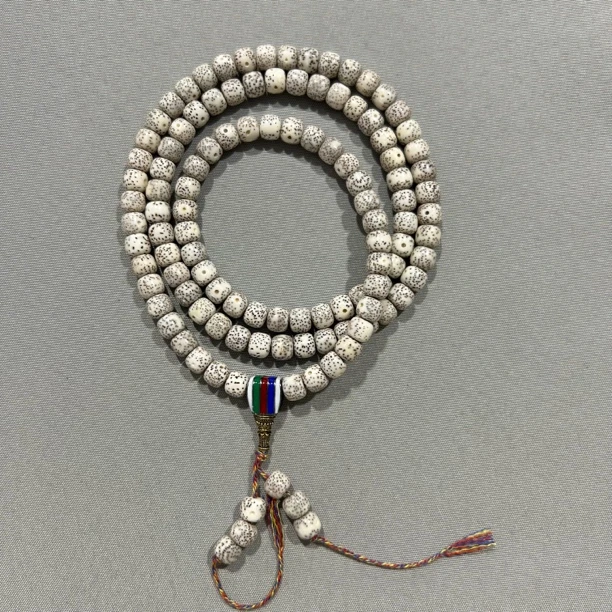 A340 原生态高瓷留白星月菩提卡0.9带配饰 多圈手串 多样性发其一