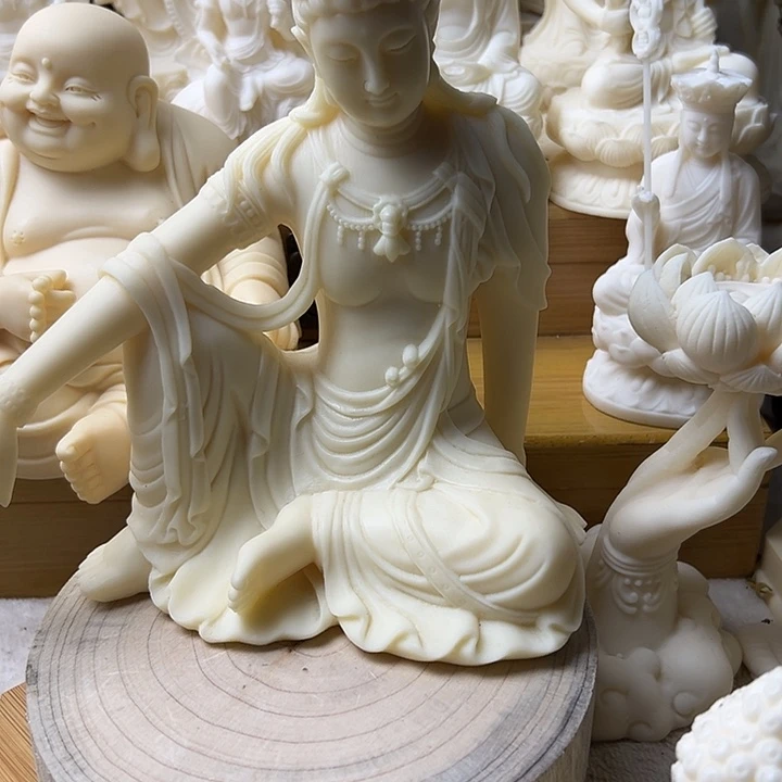 人***生藤12公分摆件小的自在观音