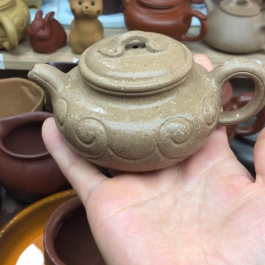 紫砂茶壶青段泥仿古如意180豪升左右