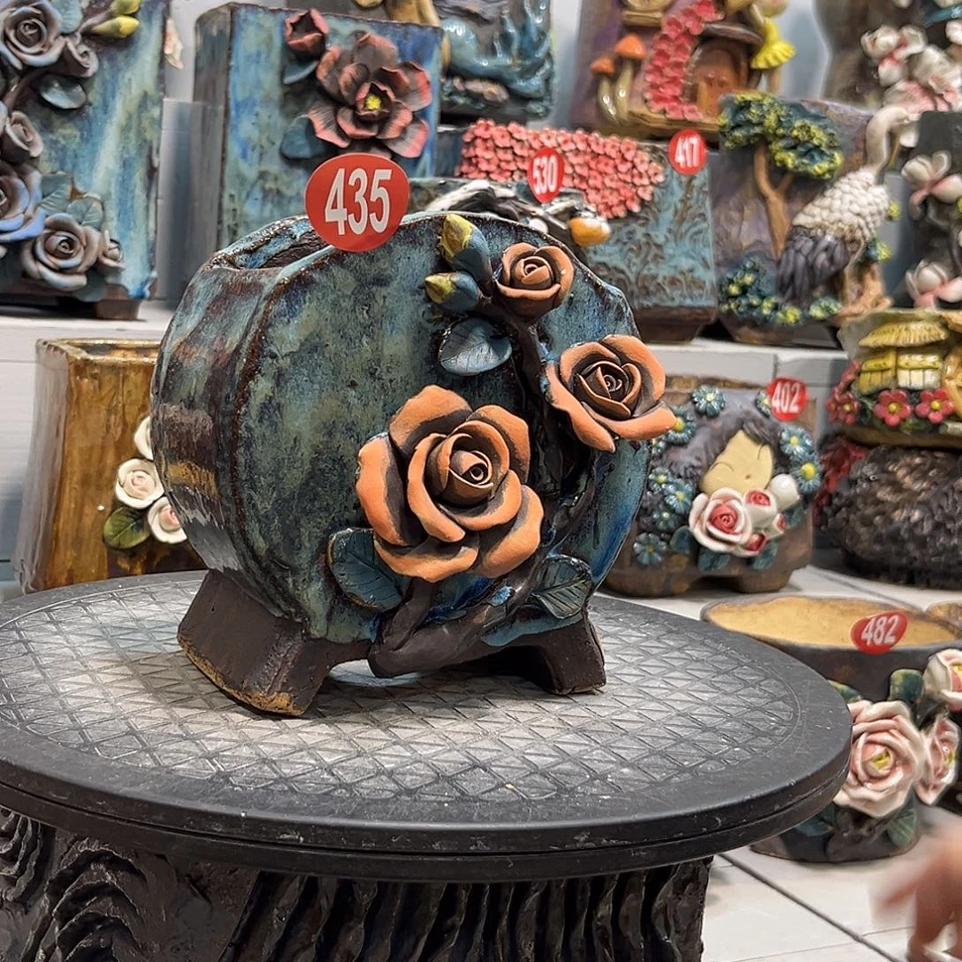 微瑕435 号陶然花器手工花盆