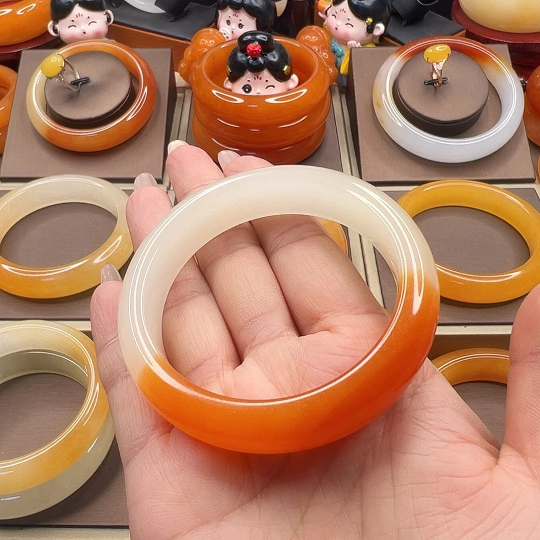 石英质玉（黄龙玉）未镶嵌手镯包容福利57.5