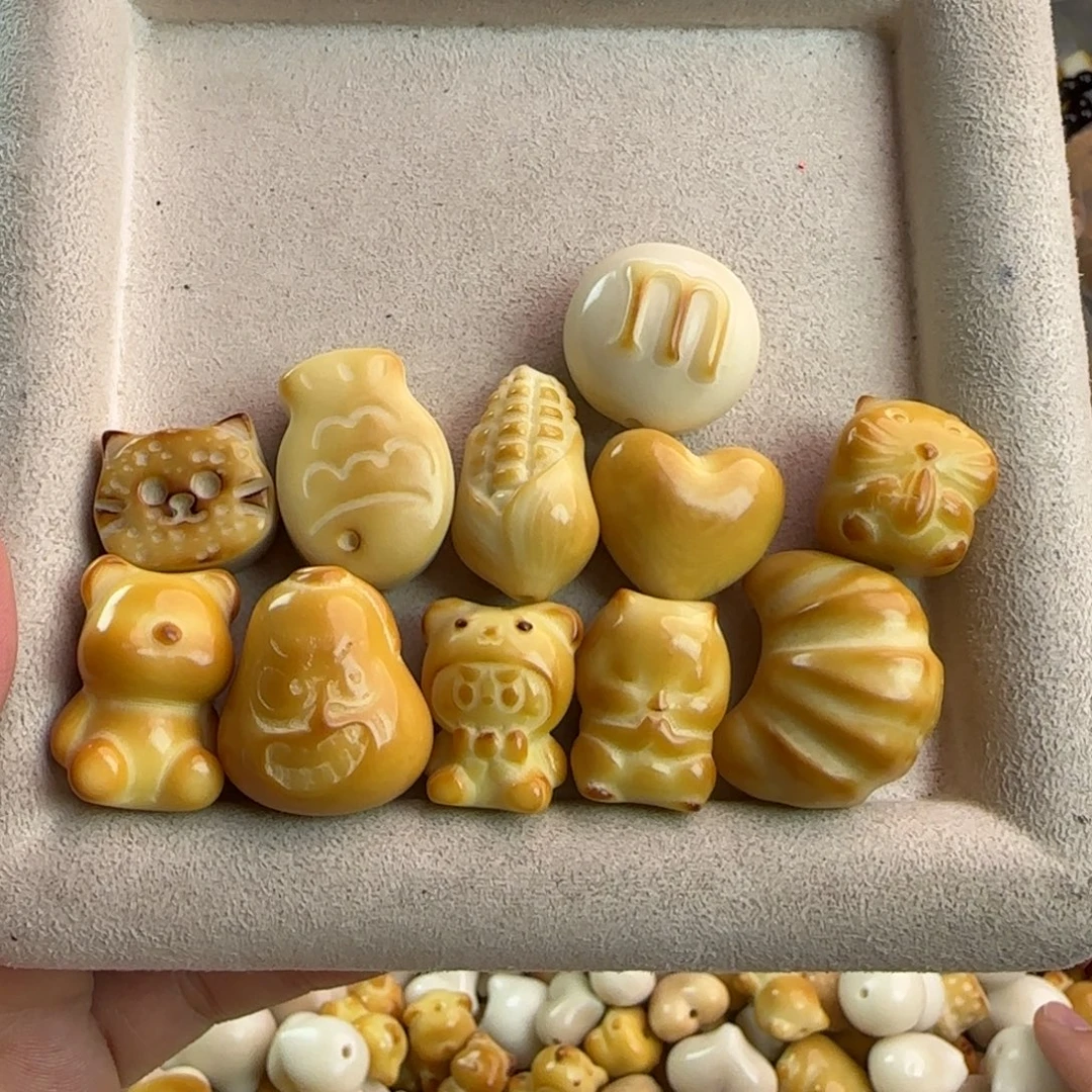 吊坠菩提根/象牙果微瑕疵11颗混组合8