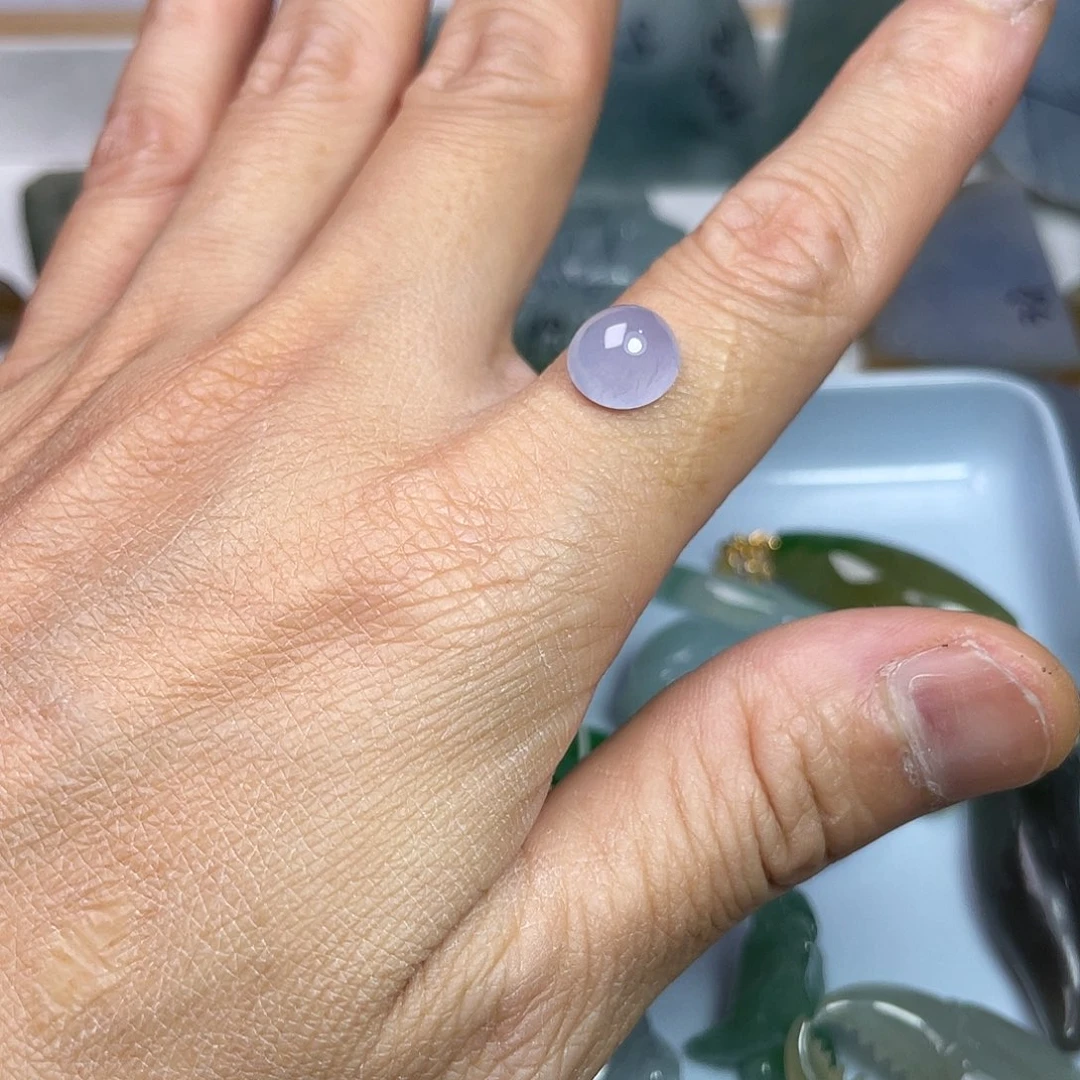 定制翡翠未镶嵌翡翠冰紫翡翠