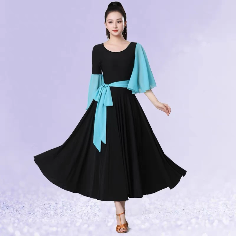 2025新款点帕斯舞蹈裙休闲伦巴连衣裙大摆裙吉特巴长裙