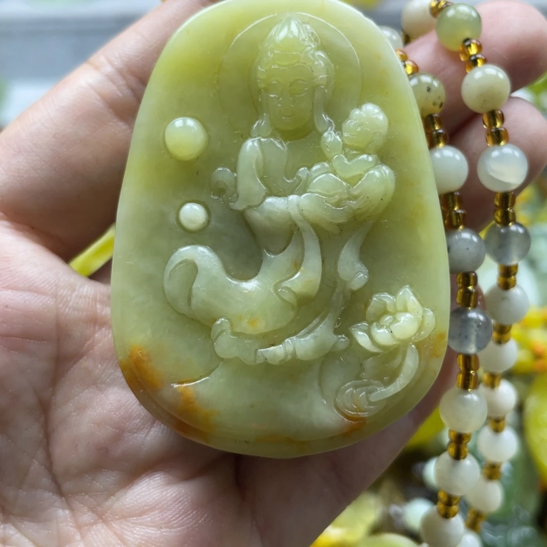蛇纹石玉未镶嵌吊坠