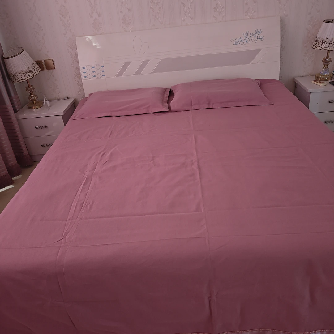 特惠！燕赵老字号舒怡（纯棉）手工老粗布加厚斜纹床单（紫薇）