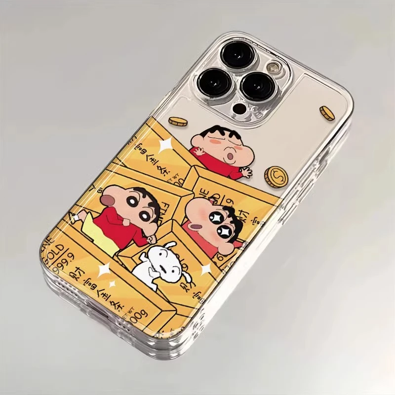 發財小新适用苹果16Promax手机壳新款小米14透明华为vivo全包oppo