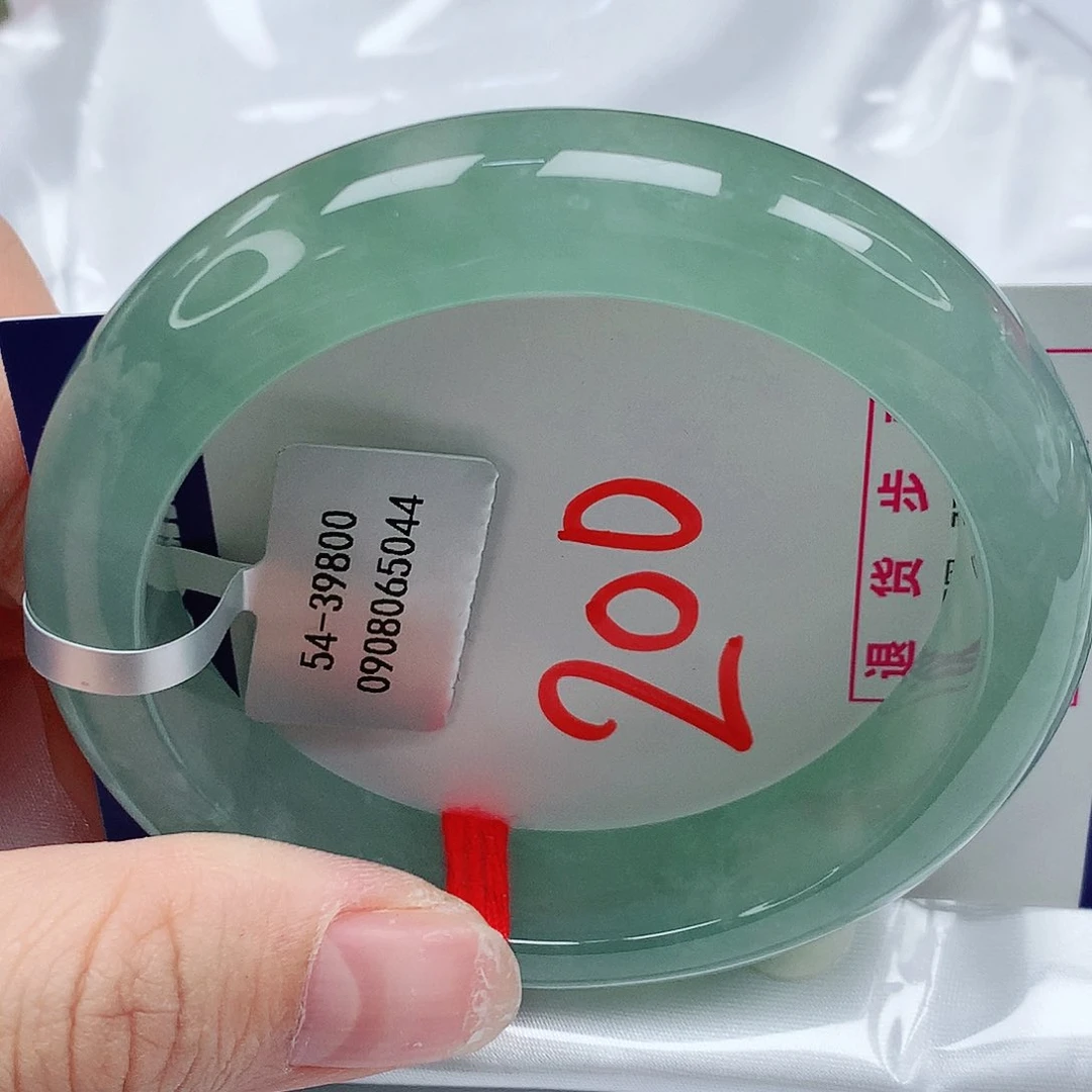 翡翠手镯未镶嵌54圈缅甸天然翡翠A货