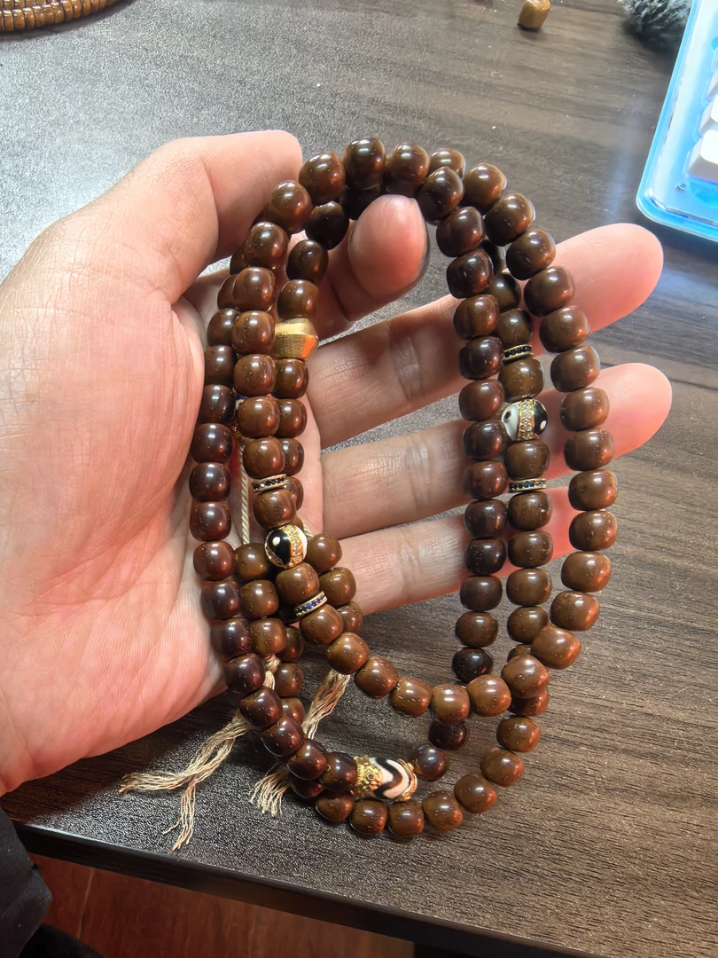 紫金鼠手串咖皮老型纯实心脖挂8+7