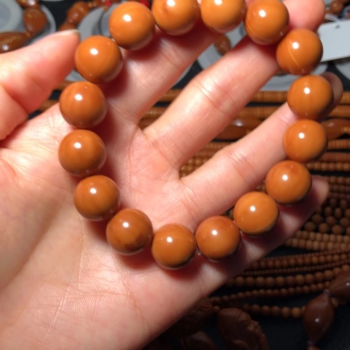 橄榄核手串/手链猴头核桃正圆微花