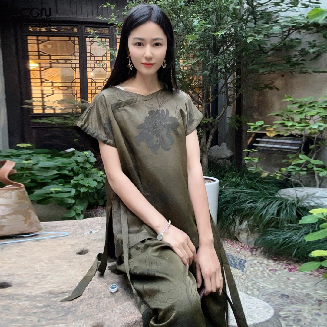 浒城古娘国风宽松女气质优雅减龄女套装WH0500154+WH0500155