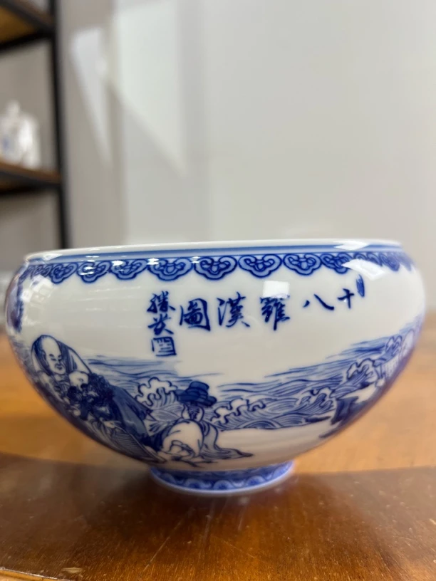 九段原画师徐胜贵-十八罗汉系列主人杯茶杯手绘白瓷品茗杯陶瓷