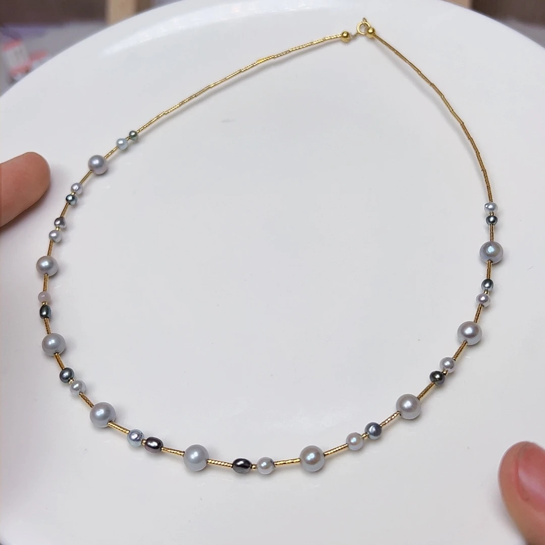 海水珍珠颈饰18K金镶嵌