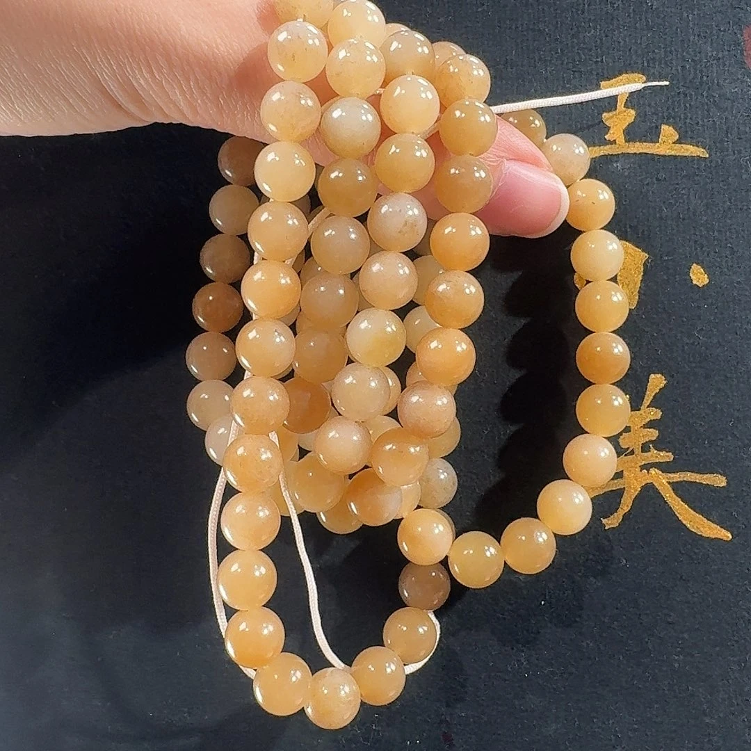 和田玉未镶嵌颈饰金山糖8