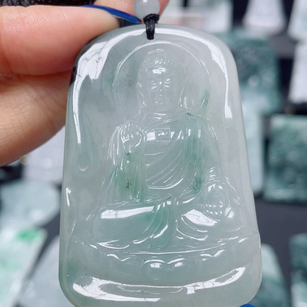 翡翠未镶嵌颈饰阿弥陀佛