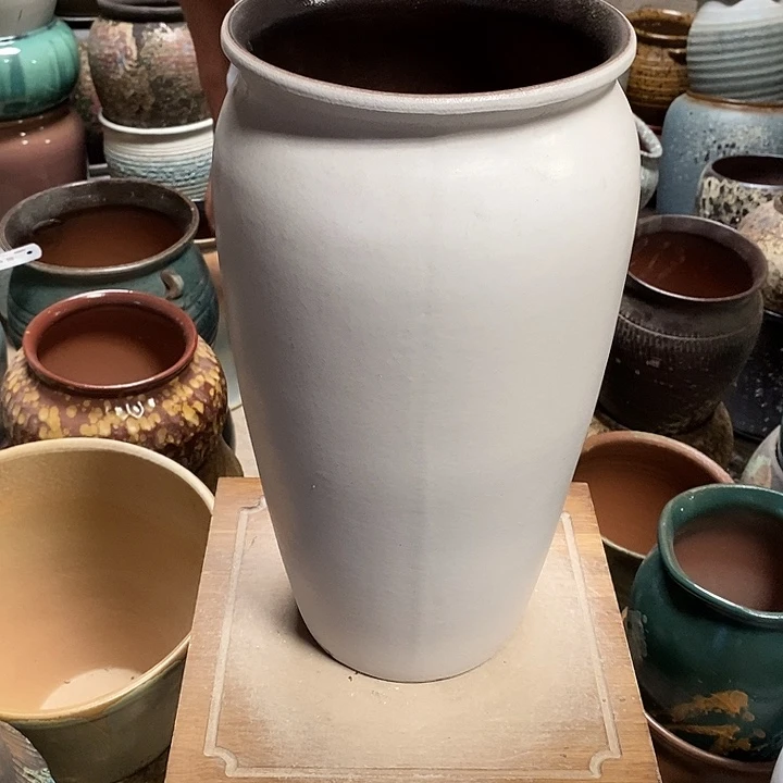 花盆紫砂口20高度42白色8888