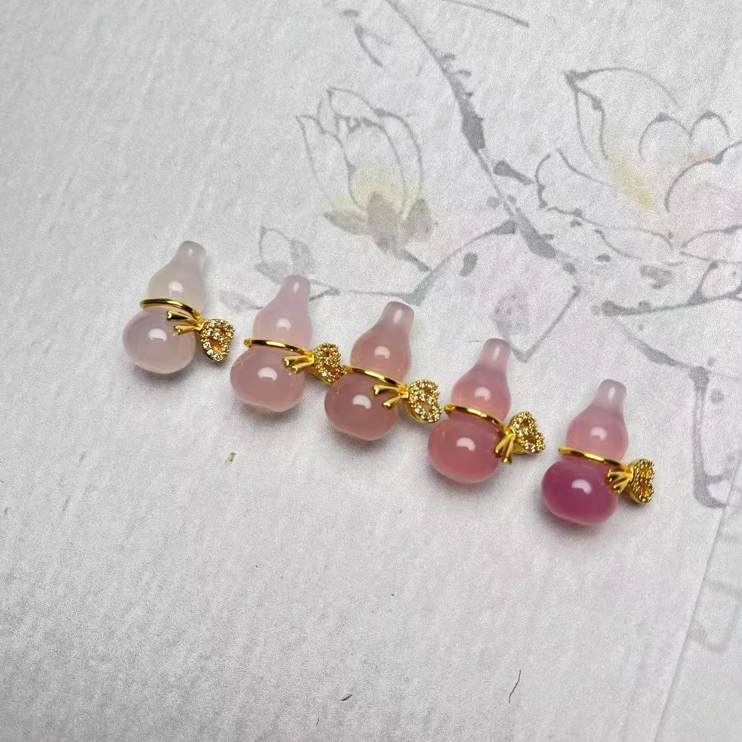 粉玉髓葫芦吊坠多样性发货拍一发一