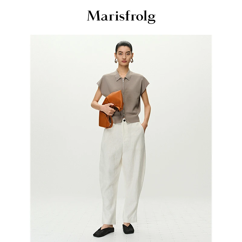 Marisfrolg玛丝菲尔时尚休闲简约宽松纯色设计师针织衫A1FZ2846M