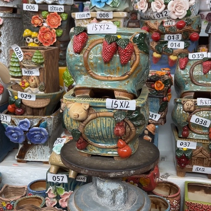 紫砂花盆粗陶材质多肉花盆