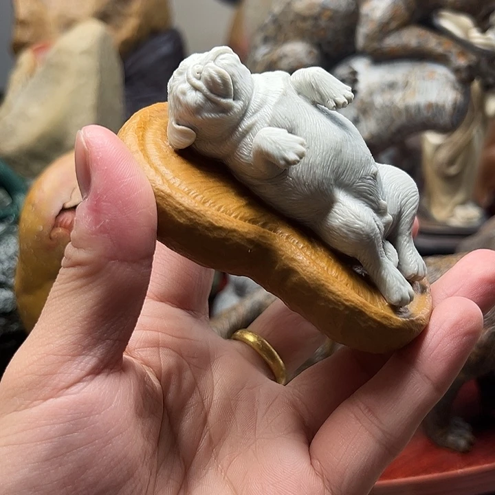 东北石松花石摆件