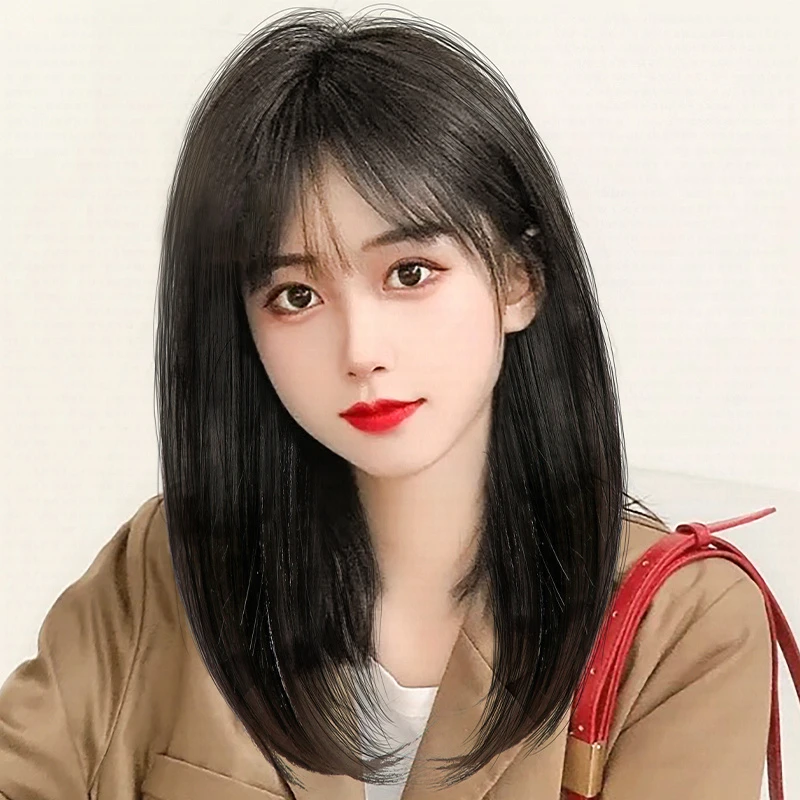 佳丽仟丝三片式假发片女隐形透气发根蓬松接发片修颜氛围感锁骨发