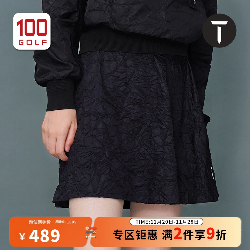 T/欧巡赛高尔夫服装女士短裙秋冬时尚潮酷百褶裙女裙EF232DZ081