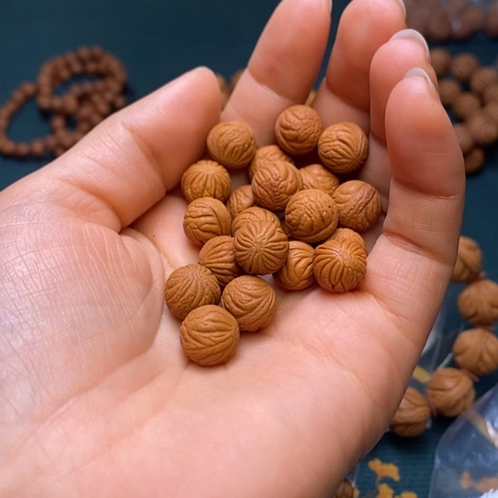 桃核吊坠双*囍野生密仿古