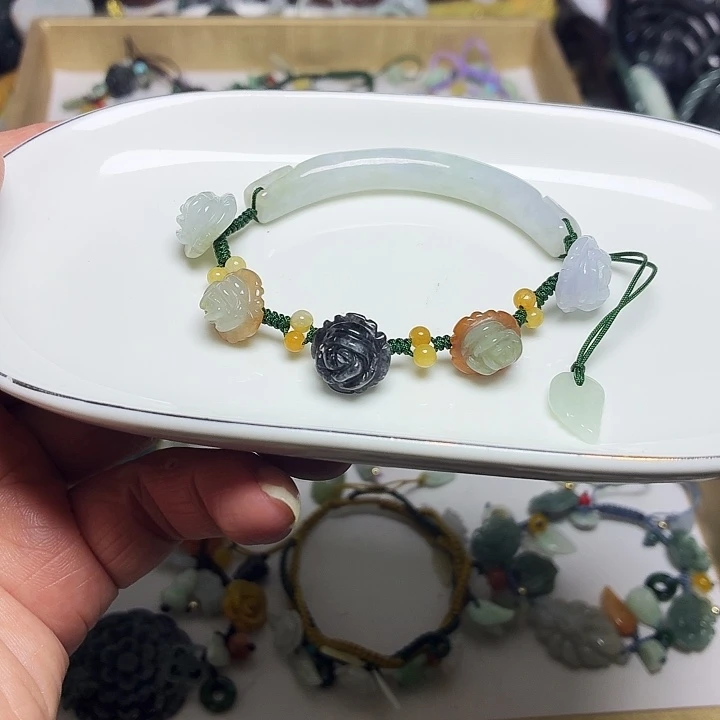 翡翠未镶嵌手镯15手围  炸