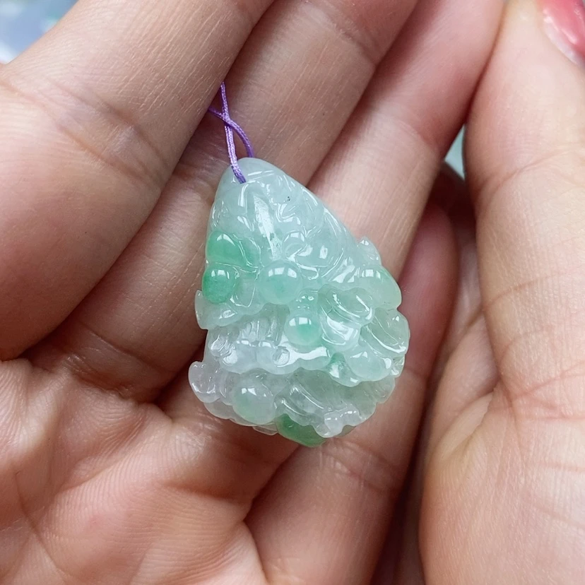 【闪购商品】翡翠颈饰未镶嵌天然翡翠A货冰白财