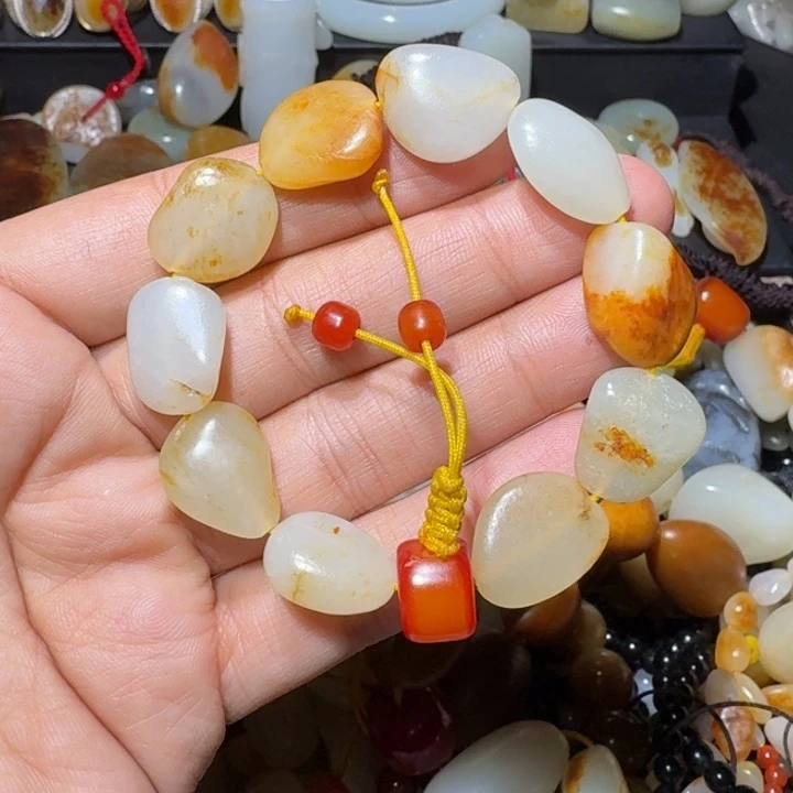 和田玉未镶嵌手链