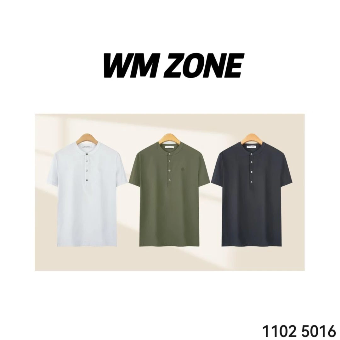 虎儿 3-3278 5016 男款速干亨利圆领短袖