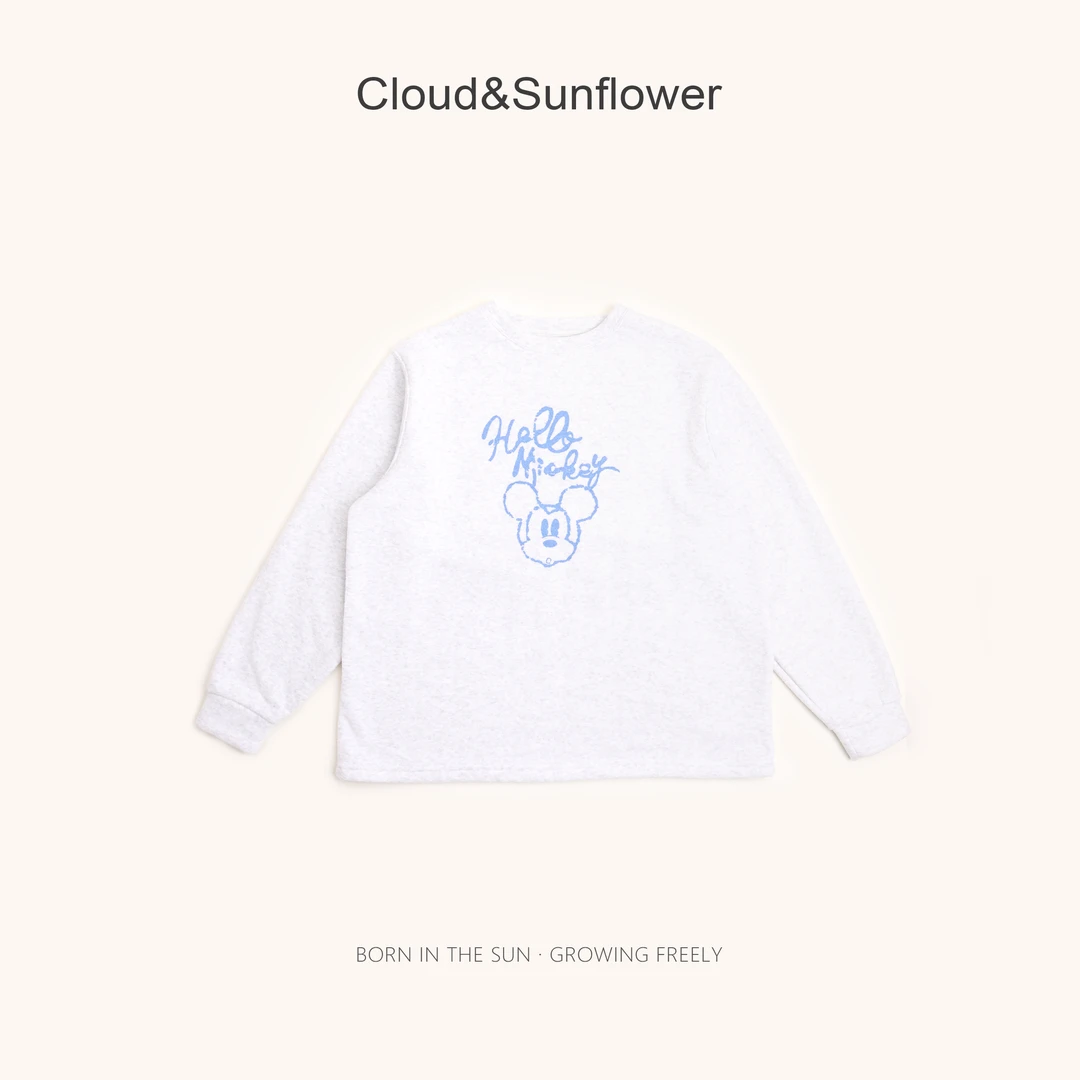 【云朵小葵】亲子成人款潮款韩款小鼠长袖时尚圆领印花卫衣555626