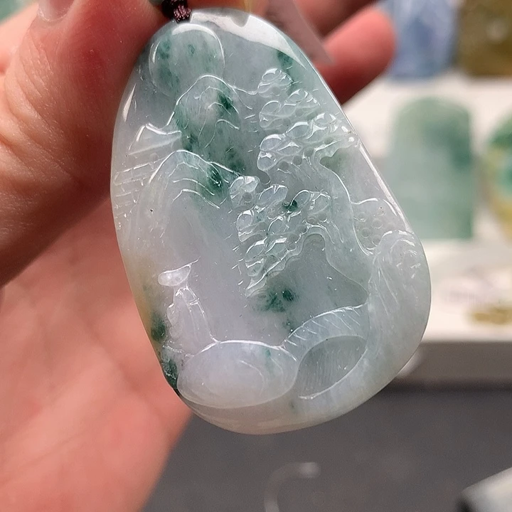 翡翠未镶嵌挂件123